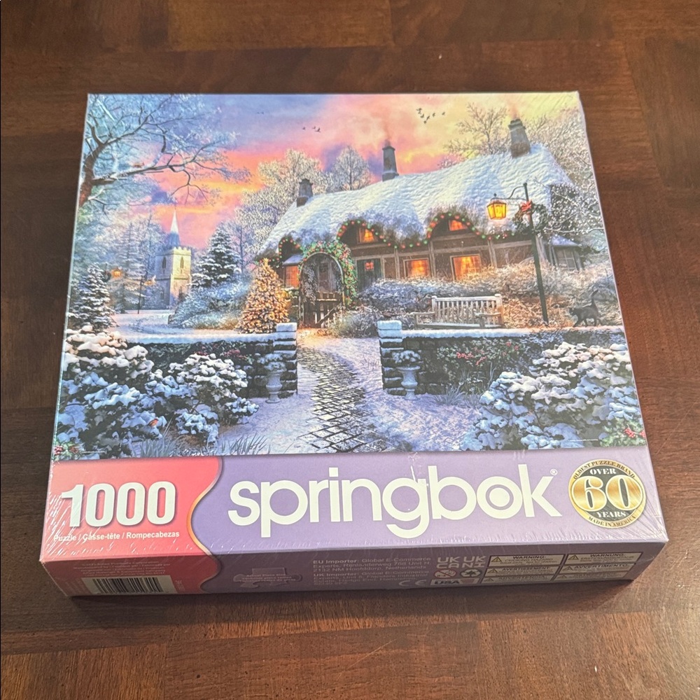 Springbok Christmas Cottage 1000 piece Jigsaw Puzzle New